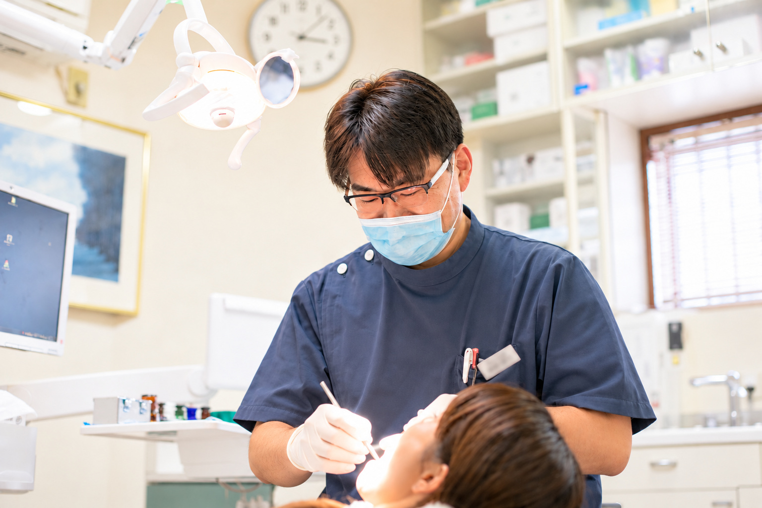 加賀歯科クリニックの歯科医師による診療の様子